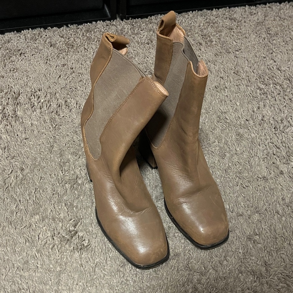 Alias Mae Brown Leather Ankle Boots